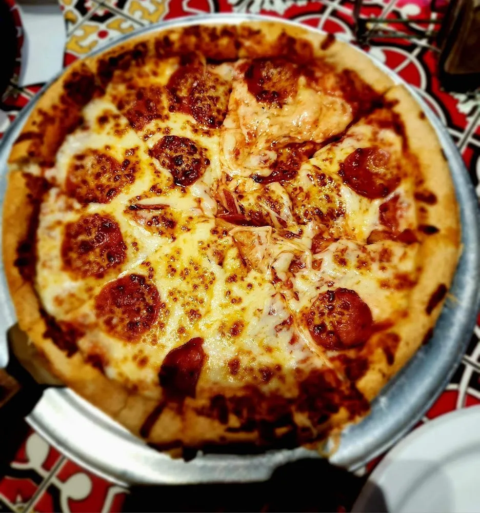 Pepperoni Pizza Pan Pizza Extra Cheese